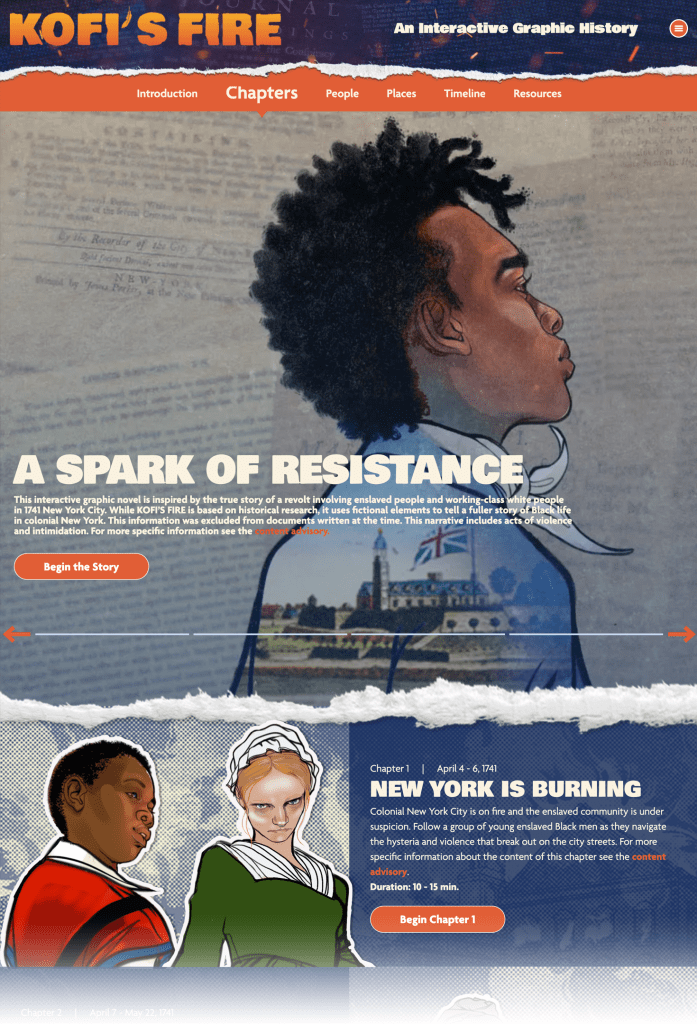 Kofi's Fire website homepage